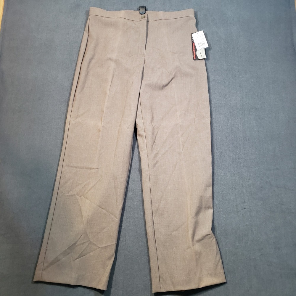 Briggs New York Dress Pants Womens 12 Heather Taupe Slimming Solution